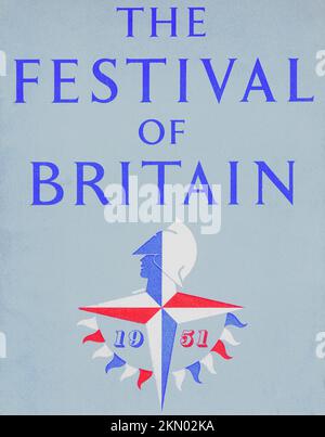 Festival della Gran Bretagna, 1951. Copertina ricordo ufficiale. Foto Stock