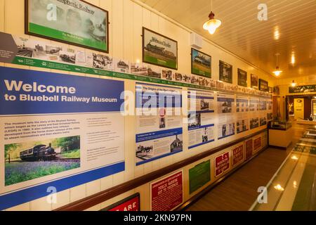 Inghilterra, Sussex, Bluebell Railway, Sheffield Park Station, Bluebell Railway Museum, Vista interna Foto Stock