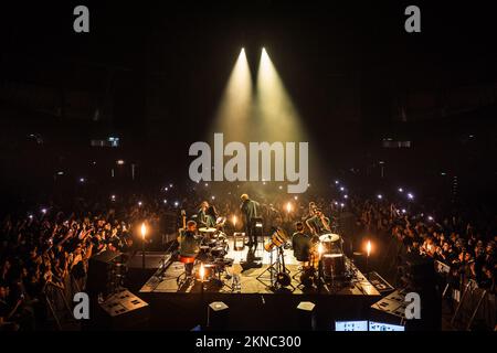 Livorno, Italia. 26th Nov 2022. Salmo durante Salmo - Flop Tour, concerto di musica per cantante italiana a Livorno, Italia, Novembre 26 2022 Credit: Agenzia indipendente per le foto/Alamy Live News Foto Stock