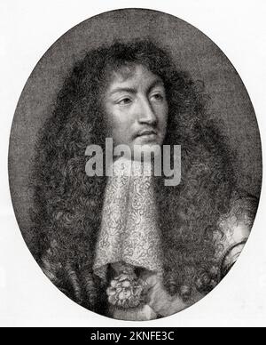 Luigi XIV, 1638 – 1715, aka Luigi il Grande o il Re Sole. Re di Francia, 1643-1715. From Modes and Manners, pubblicato nel 1935. Foto Stock