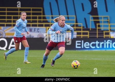 Manchester, Regno Unito. 27th Nov 2022. Manchester, Inghilterra, novembre 27th 2022: Julie Blakstad (41 Manchester City) sulla palla durante il gioco di fa Womens Continental League Cup tra Manchester City e Sunderland all'Academy Stadium di Manchester, Inghilterra (Natalie Mincher/SPP) Credit: SPP Sport Press Photo. /Alamy Live News Foto Stock