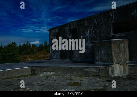 Radar Building a Fort McNab National Historic Site McNabs Island, Nuova Scozia, Canada Foto Stock