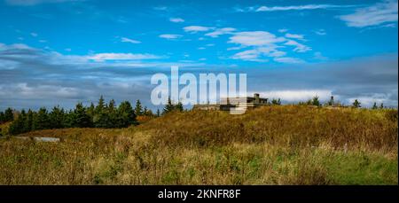 Battery Command Post a Fort McNab, sito storico nazionale di McNabs Island, Nuova Scozia Foto Stock