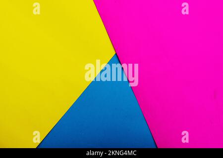 Carta astratta multicolore di colori pastello, di forma geometrica, a giacitura piatta Foto Stock