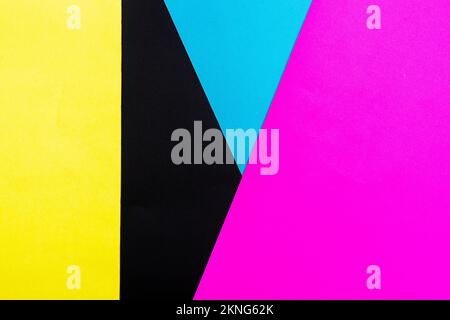 Carta astratta multicolore di colori pastello, di forma geometrica, a giacitura piatta Foto Stock