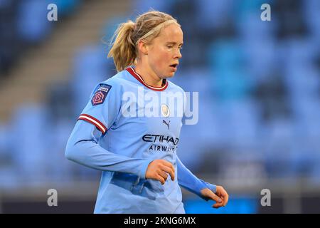 Julie Blakstad #41 di Manchester City durante la partita di Coppa di Lega continentale di donne fa Manchester City Women vs Sunderland AFC Women al campus di Etihad, Manchester, Regno Unito, 27th novembre 2022 (Foto di Conor Molloy/News Images) Foto Stock