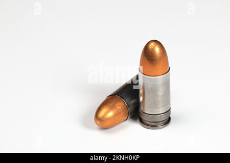 Bullet 9mm parabellum FMJ (Full Metal Jacket) Shell Shock Technologies ( NAS3 ). Foto Stock