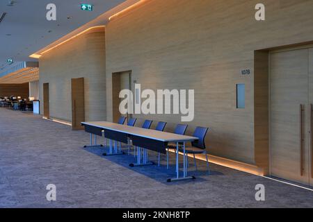reception, reception di fronte alla sala conferenze. Foto Stock