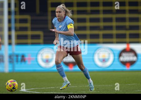 Manchester, Regno Unito. 27th Nov 2022. Manchester City Academy Stadium, Manchester, Greater Manchester, 27th novembre 2022 la fa WomenÕs Continental Tyres League Cup Manchester City contro Sunderland Steph Houghton (Capitano) di Manchester City Women Credit: Touchlinepics/Alamy Live News Foto Stock