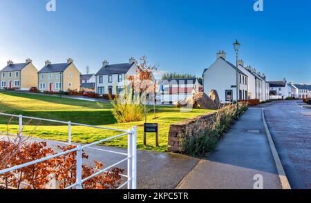 Tornagrain Inverness Scotland un villaggio pianificato Hillhead Road e Culaird Green Foto Stock