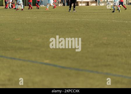 divisa del treno della lega di calcio galiziana per bambini Foto Stock