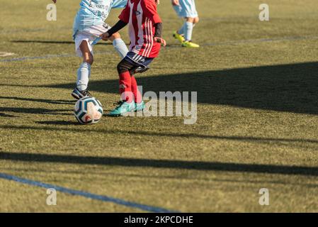 divisa del treno della lega di calcio galiziana per bambini Foto Stock