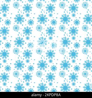 Sfondo invernale senza cuciture con fiocchi di neve blu eps 10 Illustrazione Vettoriale