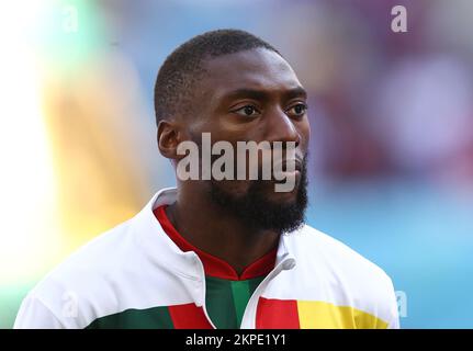 Al Wukair, Qatar. 28th Nov 2022. Karl Ekambi del Camerun durante la partita di Coppa del mondo FIFA 2022 allo stadio al Janoub, al Wukair. Il credito per le immagini dovrebbe essere: David Klein/Sportimage Credit: Sportimage/Alamy Live News Foto Stock