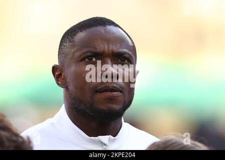 Al Wukair, Qatar. 28th Nov 2022. Collins Fai del Camerun durante la partita della Coppa del mondo FIFA 2022 allo Stadio al Janoub, al Wukair. Il credito per le immagini dovrebbe essere: David Klein/Sportimage Credit: Sportimage/Alamy Live News Foto Stock