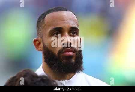 Al Wukair, Qatar. 28th Nov 2022. Bryan Mbeumo del Camerun durante la partita di Coppa del mondo FIFA 2022 allo Stadio al Janoub, al Wukair. Il credito per le immagini dovrebbe essere: David Klein/Sportimage Credit: Sportimage/Alamy Live News Foto Stock