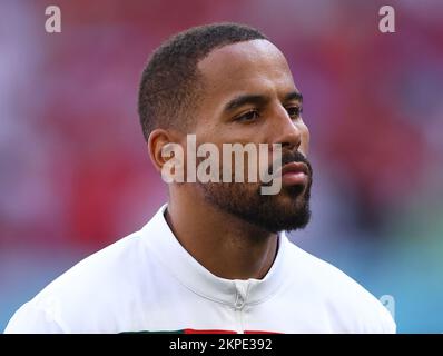 Al Wukair, Qatar. 28th Nov 2022. Devis Epassy del Camerun durante la partita di Coppa del mondo FIFA 2022 allo stadio al Janoub, al Wukair. Il credito per le immagini dovrebbe essere: David Klein/Sportimage Credit: Sportimage/Alamy Live News Foto Stock