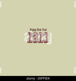 Uno sfondo con il testo "Felice anno nuovo 2023" Illustrazione Vettoriale