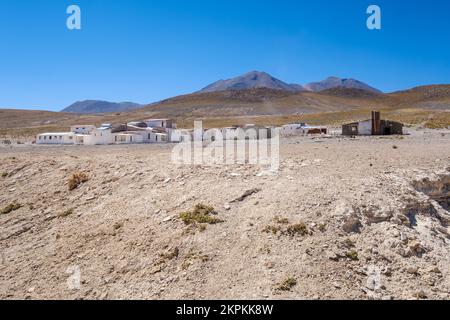 Hotel Los Flamencos a Laguna Hedionda (Nord) a Nor Lipez, Dipartimento di Potosi, Bolivia Foto Stock