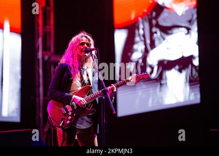 La band spagnola Cristina y Los Subterraneos si esibirà durante il ritorno del festival musicale Rock al Parque, il più grande festival rock dell'america latina e il terzo festival rock più grande del mondo, a Bogota, Colombia, il 27 novembre 2022. Foto di: Chepa Beltran/Long Visual Press Foto Stock