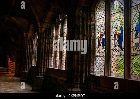 I Chiostri della Cattedrale di Chester a Chester, in Inghilterra. Foto Stock