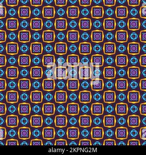 Motivo astratto senza giunture multicolore. Sfondo e sfondo. Multicolore. Design ornamentale colorato. Ornamenti colorati a mosaico. Grafico vettoriale il Illustrazione Vettoriale