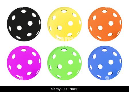 Set vettoriale pickle ball, design piatto, pickle ball Illustrazione Vettoriale