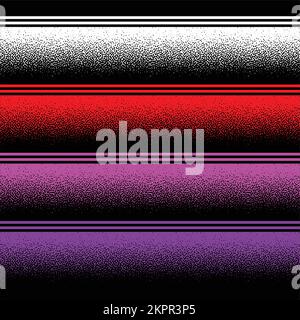Uno sfondo colorato orizzontale di linee lussuose, rosso, viola e bianco Illustrazione Vettoriale