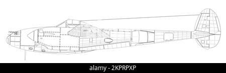 Lockheed P-38F-5 Lightning Foto Stock