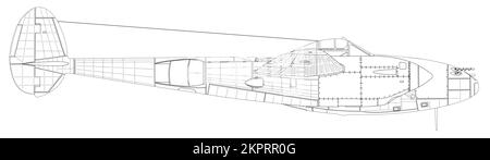 Lockheed P-38F-5 Lightning Foto Stock