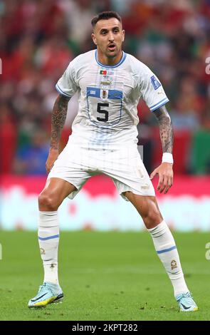 Doha, Qatar. 28th Nov 2022. Matias Vecino dell'Uruguay durante la partita della Coppa del mondo FIFA 2022 al Lusail Stadium, Doha. Il credito per le immagini dovrebbe essere: David Klein/Sportimage Credit: Sportimage/Alamy Live News Foto Stock