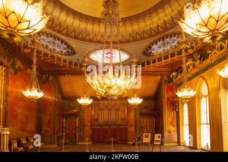 Inghilterra, East Sussex, Brighton, il Royal Pavilion, la Sala della Musica Foto Stock