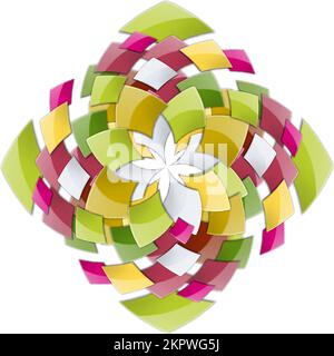 Sfondo decorativo con effetto vortice. Lo sfondo decorativo può essere utilizzato per lo sfondo della pagina Web Illustrazione Vettoriale