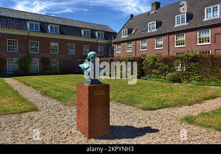 Busto del filosofo ceco John Amos Comenius a Naarden Foto Stock