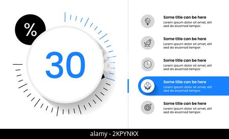 Modello infografico con icone e 5 opzioni o passaggi. Può essere utilizzato per il layout del flusso di lavoro, il diagramma, il banner, il webdesign. Illustrazione vettoriale Illustrazione Vettoriale