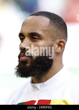 Doha, Qatar. 28th Nov 2022. AL WAKRAH - Bryan Mbeumo del Camerun durante la Coppa del mondo FIFA Qatar 2022 gruppo G incontro tra Camerun e Serbia allo Stadio al Janoub il 28 novembre 2022 ad al Wakrah, Qatar. AP | Dutch Height | MAURICE OF STONE Credit: ANP/Alamy Live News Foto Stock