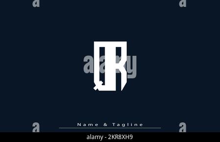 Lettere alfabetiche iniziali logo monogramma QR , RQ Illustrazione Vettoriale