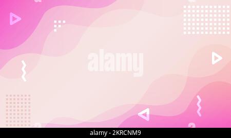 Carta da parati memphis per striscione liquido rosa crema astratto. Colore luminoso sfondo fluido biglietto da visita web banner design geometrico forma libera fuso gradiente affissioni annunci hipster cyber trendy Illustrazione Vettoriale