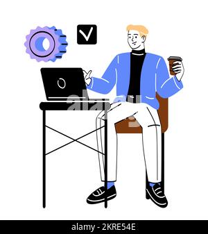 Concetto di attività aziendale Illustrazione Vettoriale