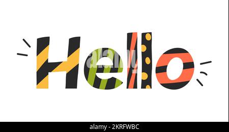 Halloween Ciao iscrizione Illustrazione Vettoriale