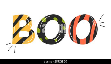 Iscrizione di Halloween Boo Illustrazione Vettoriale