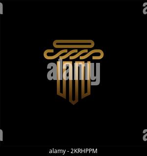 Avvocato del logo della legge, Leagl. Difesa. Illustrazione Vettoriale