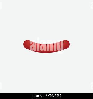 Icona salsiccia. Fast Food Concept, Cartoon di Sickle Vector icona per Web Design isolato su sfondo bianco - Vector. Illustrazione vettoriale Illustrazione Vettoriale