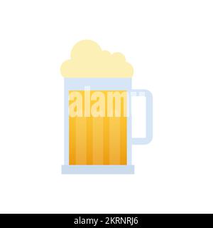 Bicchieri e tazze da birra lager. Illustrazione del vettore. Illustrazione Vettoriale