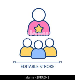 Icona a colori RGB del team leader Illustrazione Vettoriale