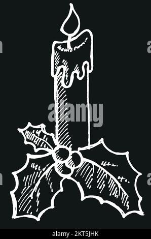 Natale icone decorazione a mano libera disegnato Illustrazione Vettoriale