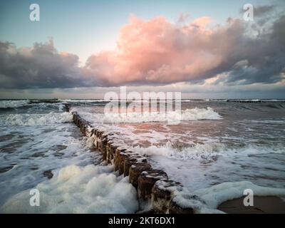 Costa del Mar Baltico vicino a Kühlungsborn, Meclemburgo-Pomerania occidentale Foto Stock