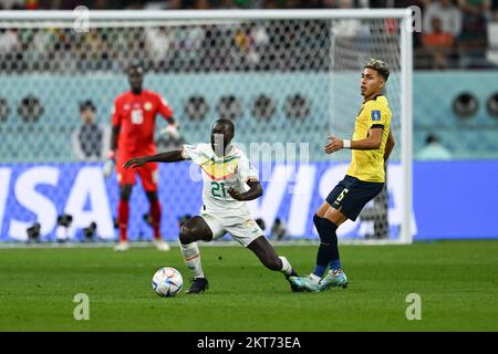 Doha, Catar. 29th Nov 2022. Y. Sabaly del Senegal durante la partita tra Ecuador e Senegal, valida per la fase di gruppo della Coppa del mondo, che si tiene allo Stadio Internazionale Khalifa di Doha, in Qatar. Credit: Richard Callis/FotoArena/Alamy Live News Foto Stock