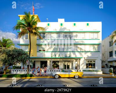 Art Deco District, Ocean Drive, Miami Beach, Florida Foto Stock