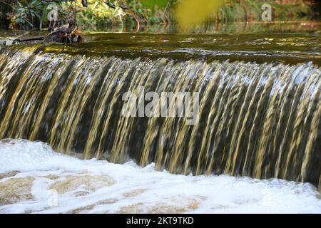 Weir in Canal Walk, Kilkenny, Irlanda Foto Stock